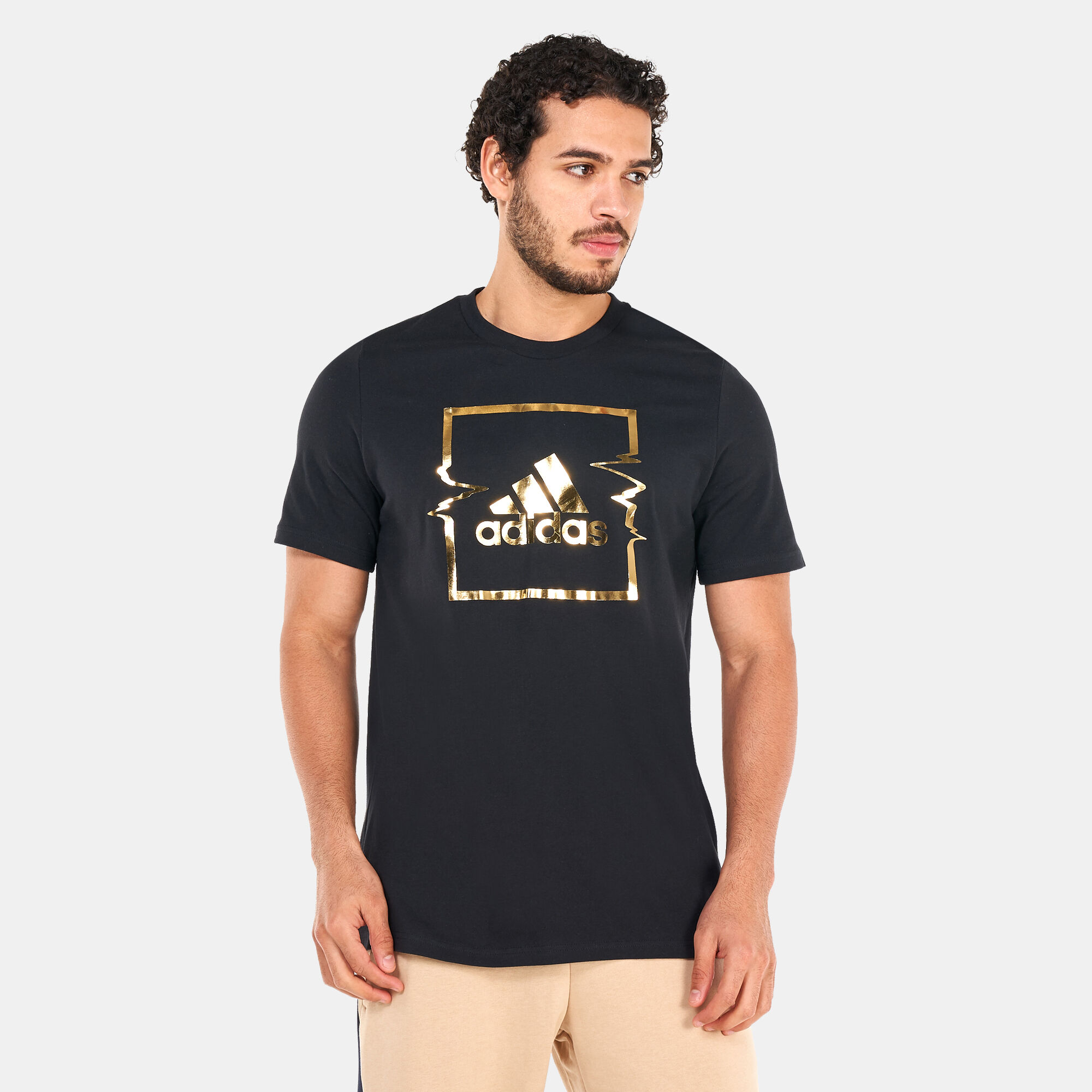 Gold foil adidas shirt shop
