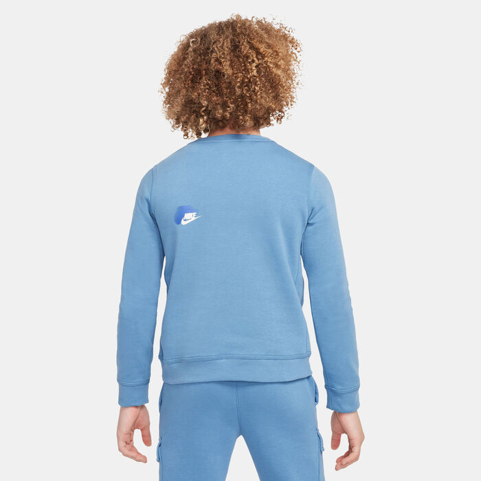 Nike Kids' Sportswear Standard Issue Sweatshirt Blue Nike Kids' Sportswear Standard Issue Sweatshirt Blue image number 1