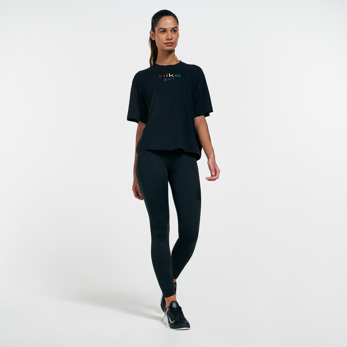 Nike Women's Sportswear Boxy Rainbow T-Shirt Black Nike Women's Sportswear Boxy Rainbow T-Shirt Black image number 2