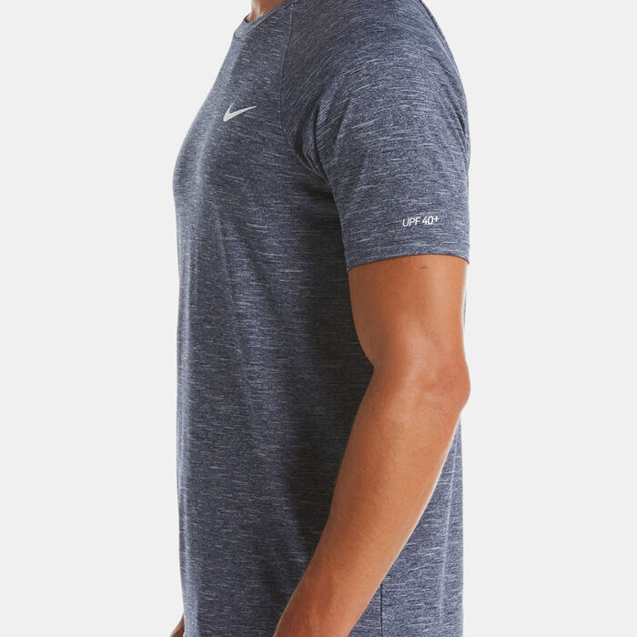 Nike Swim Men's Heathered Hydroguard Swimming Shirt yellow Nike Swim Men's Heathered Hydroguard Swimming Shirt yellow image number 6