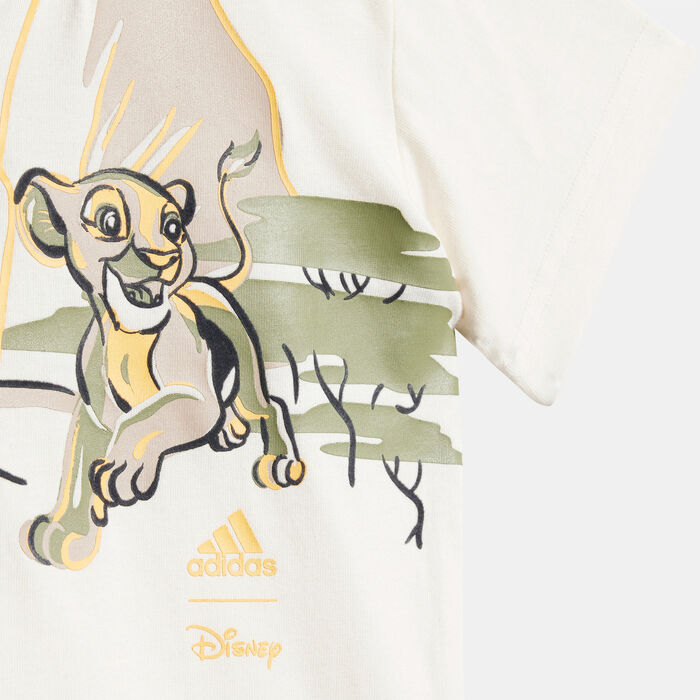 adidas Kids' Disney Lion King T-Shirt and Shorts Set (Baby and Toddler) White image number 2