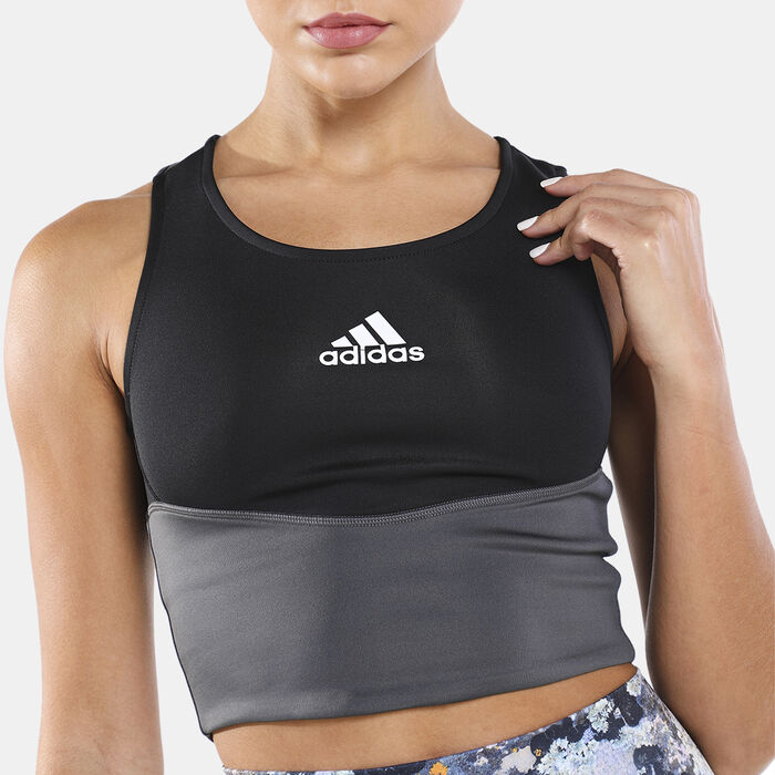 adidas Women's Designed to Move Colorblock 3-Stripes Sports Bra Black adidas Women's Designed to Move Colorblock 3-Stripes Sports Bra Black image number 3