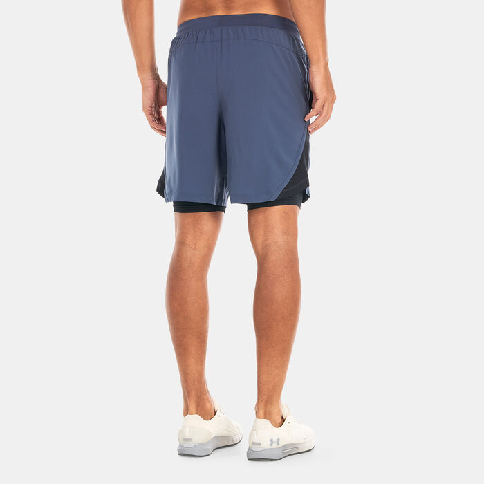 Under Armour Men's Launch Run 2-in-1 Shorts Grey image number 1