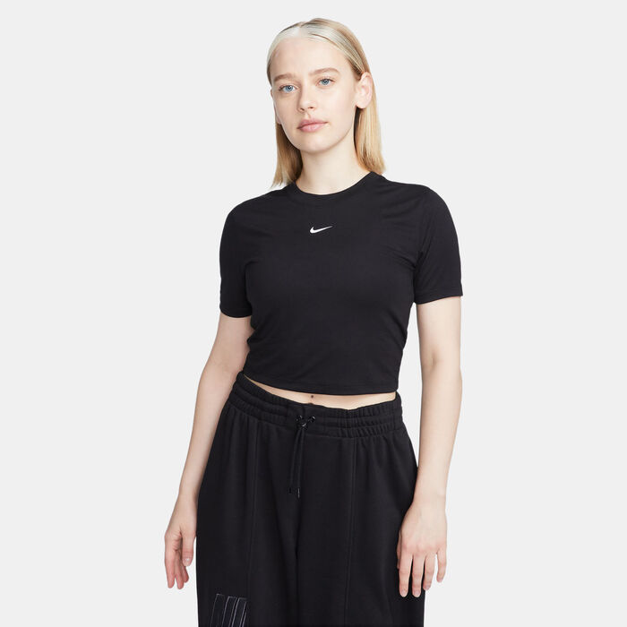 Nike Women's Sportswear Essential Crop Top Black Nike Women's Sportswear Essential Crop Top Black image number 0