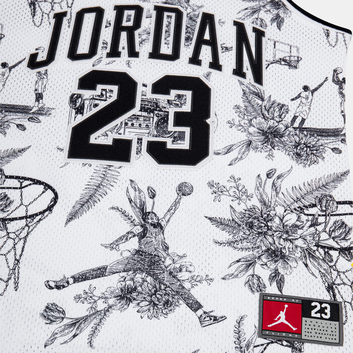 Jordan Kids' 23 Striped Jersey Top White Jordan Kids' 23 Striped Jersey Top White image number 2