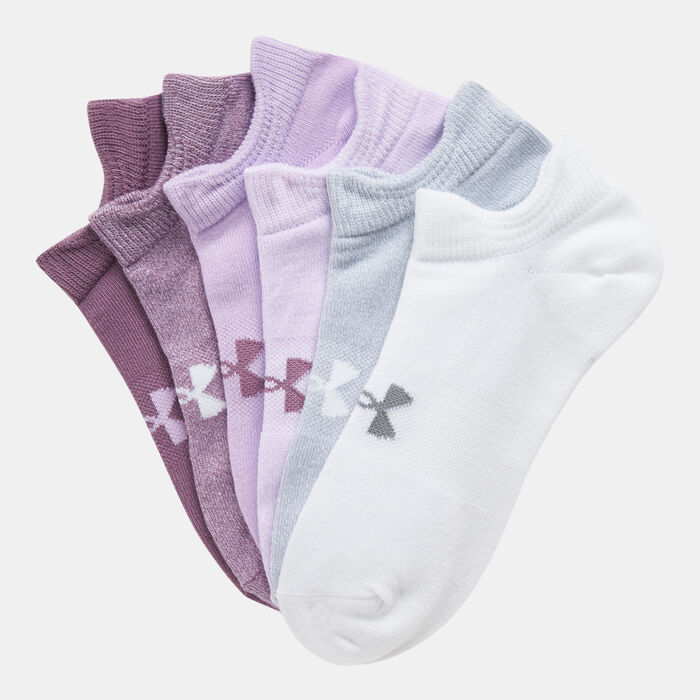 Under Armour UA Women's Essential No-Show Ankle Socks (6 Pack) Under Armour UA Women's Essential No-Show Ankle Socks (6 Pack) image number 0