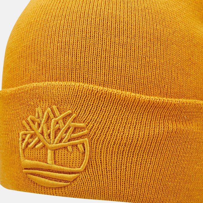 Timberland Men's Tonal 3D Embroidery Beanie yellow Timberland Men's Tonal 3D Embroidery Beanie yellow image number 2