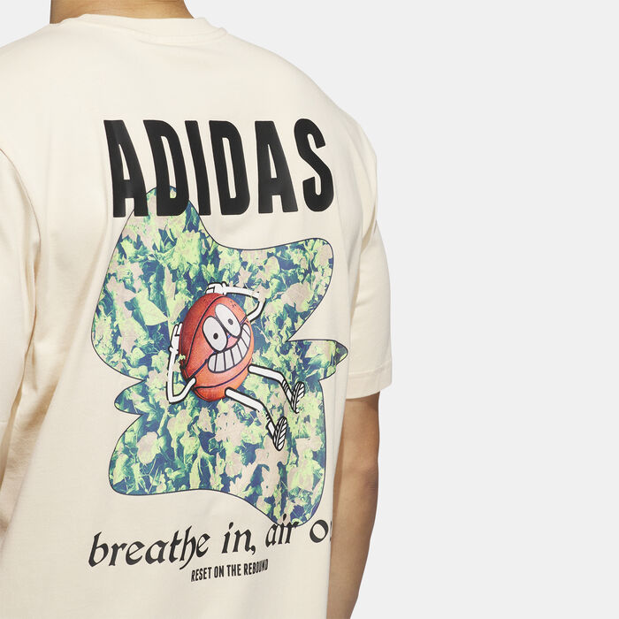 adidas Men's Lil Stripe Photoreal Graphic T-Shirt Pink image number 2