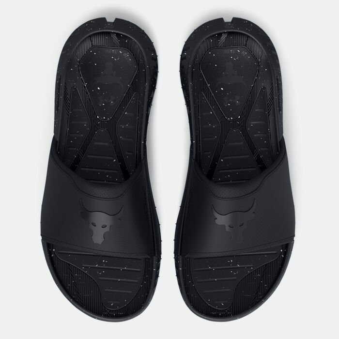 Under Armour Project Rock 3 Slides Black Under Armour Project Rock 3 Slides Black image number 4