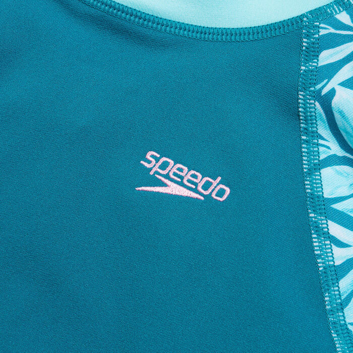Speedo Women's Printed Swimming Rashguard Blue Speedo Women's Printed Swimming Rashguard Blue image number 3