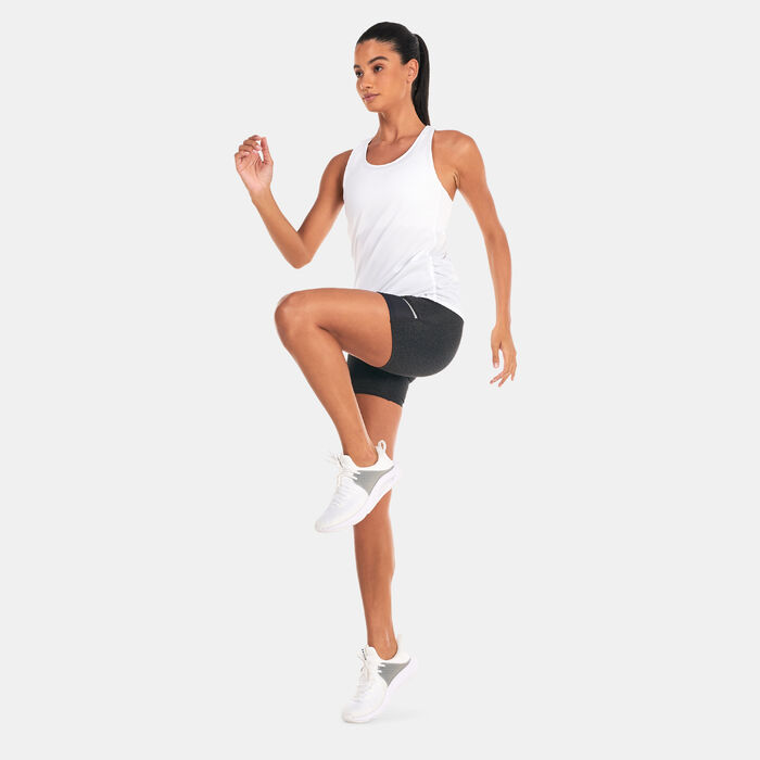 Under Armour Women's UA Fly-By Tank Top White Under Armour Women's UA Fly-By Tank Top White image number 2
