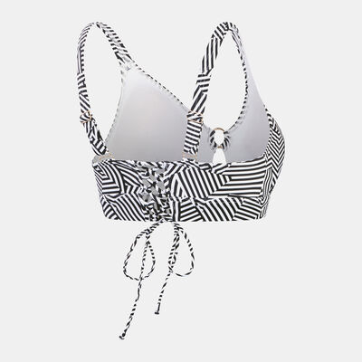 Speedo Women's Shaping Printed Triangle Swimming Top Black