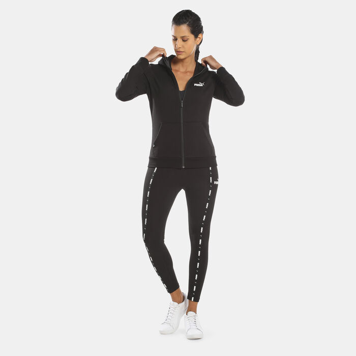 PUMA Women's Power Tape Full-Zip Hoodie Black PUMA Women's Power Tape Full-Zip Hoodie Black image number 2