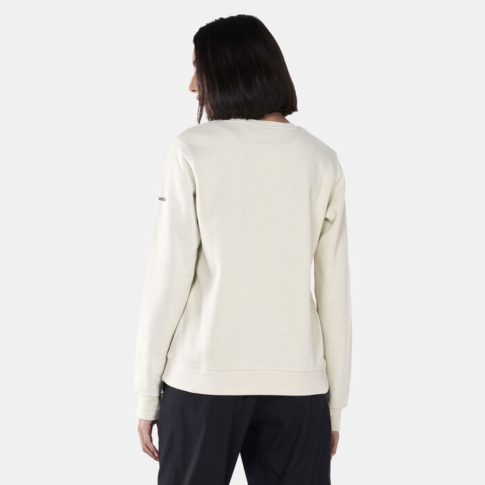 Columbia Women's Columbia Trek™ Graphic Crew Sweatshirt Beige Columbia Women's Columbia Trek™ Graphic Crew Sweatshirt Beige image number 1