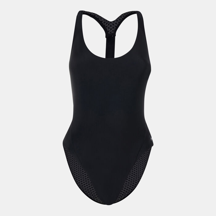 Nike Swim Women's Fusion Back One Piece Swimsuit Black Nike Swim Women's Fusion Back One Piece Swimsuit Black image number 0