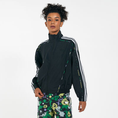 adidas Women's Floral Piping Woven Track Jacket Black adidas Women's Floral Piping Woven Track Jacket Black