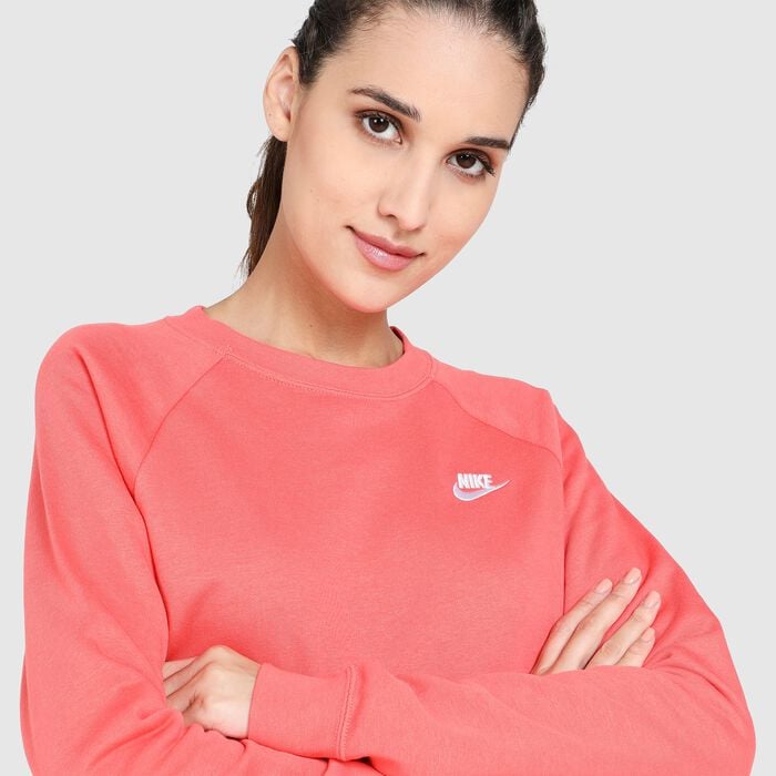 Nike Women's Sportswear Essential Fleece T-Shirt Orange Nike Women's Sportswear Essential Fleece T-Shirt Orange image number 3