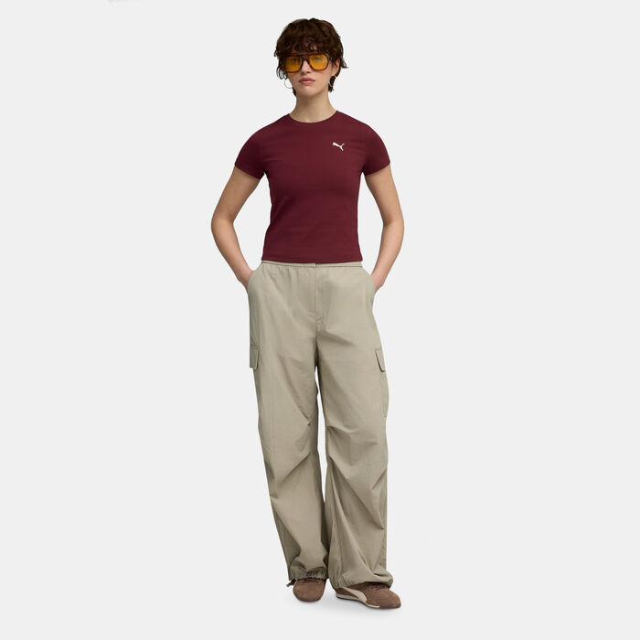 PUMA Women's Essentials T-Shirt Red image number 2