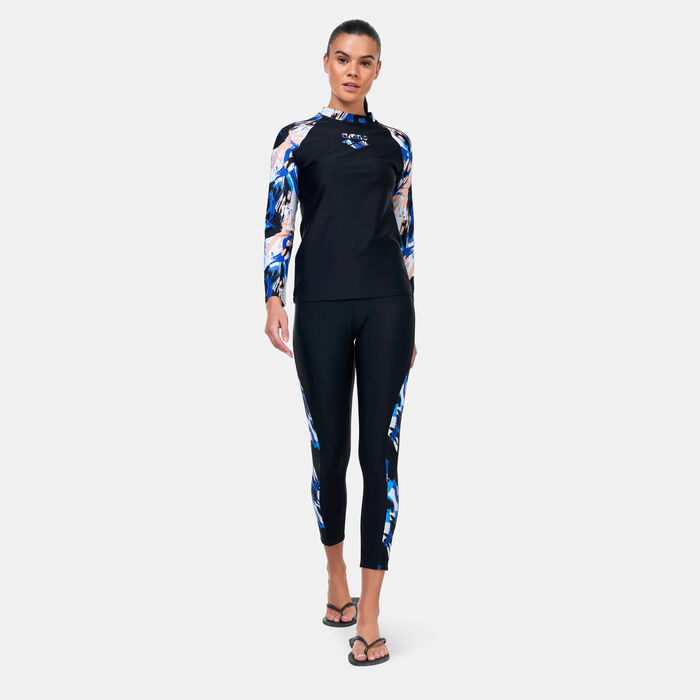 Arena Women's Modesty Long Sleeve Swimming Rashguard Multi image number 2