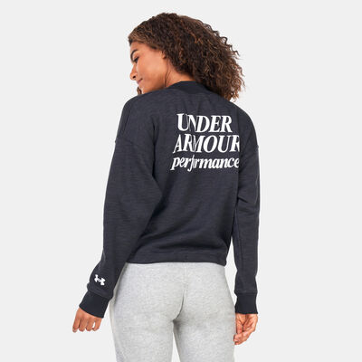 Under Armour Women's Essential Script Crewneck Sweatshirt Black Under Armour Women's Essential Script Crewneck Sweatshirt Black