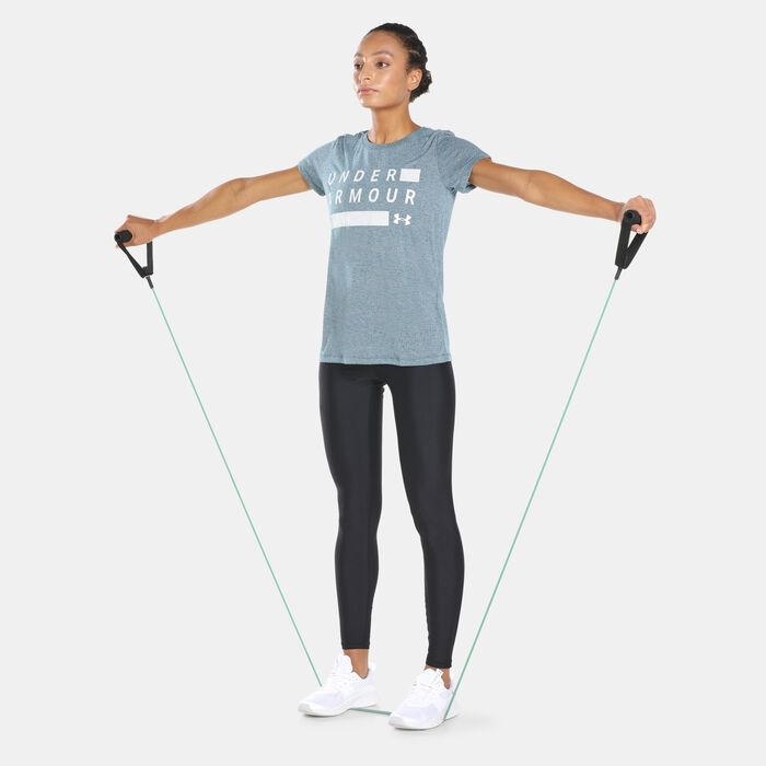 Under Armour Women's Threadborne Graphic Twist T-Shirt Green Under Armour Women's Threadborne Graphic Twist T-Shirt Green image number 2