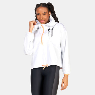 Under Armour Women's Woven Graphic Jacket White