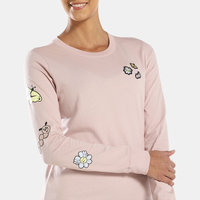 Nike Women's Sportswear Air Long Sleeves T-Shirt Pink image number 3