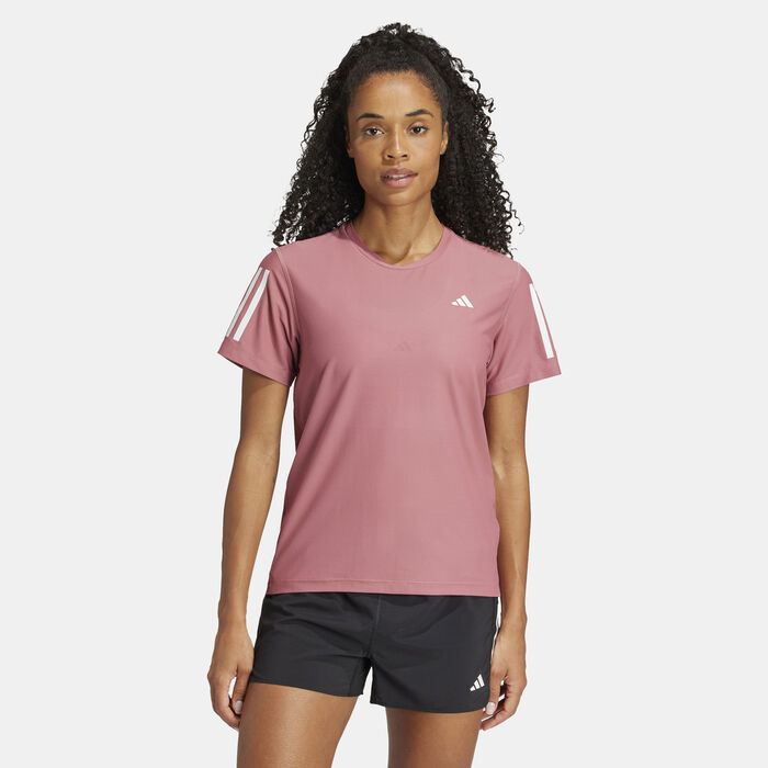 adidas Women's Own The Run T-Shirt Red adidas Women's Own The Run T-Shirt Red image number 0