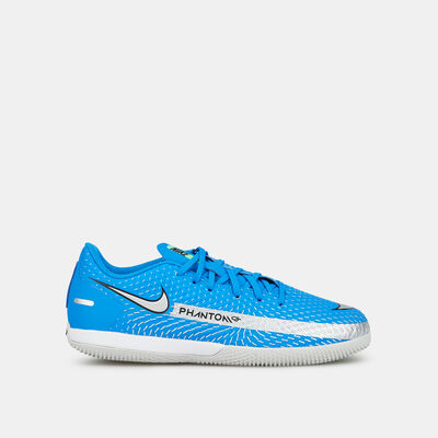 Nike Kids' Phantom GT Academy Indoor Court Football Shoe (Older Kids) Blue