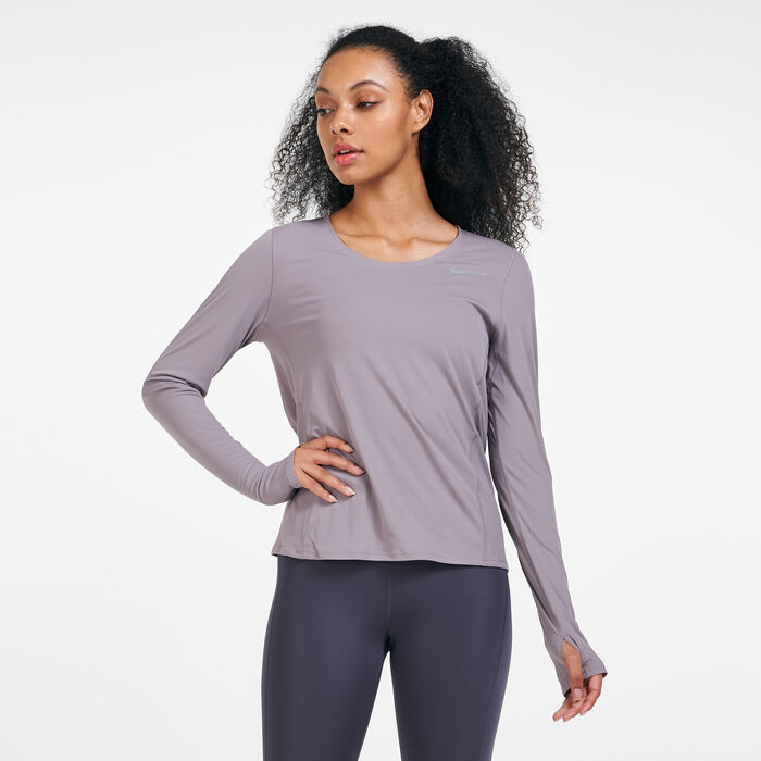 Nike Women's City Sleek T-Shirt Purple Nike Women's City Sleek T-Shirt Purple image number 0