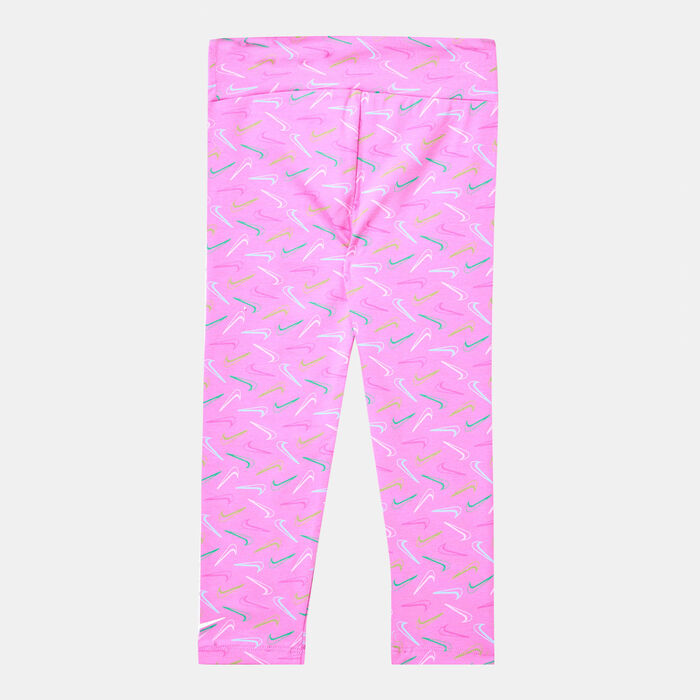 Nike Kids' Swoosh Logo Leggings (Younger Kids) Pink image number 1