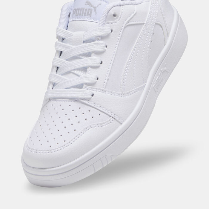 PUMA Kids' Rebound V6 Lo Shoes White image number 4