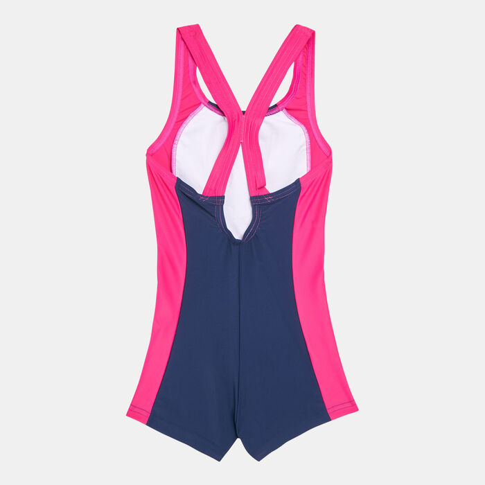 Speedo Kids' Samba Feathers Panel Legsuit (Older Kids) Blue Speedo Kids' Samba Feathers Panel Legsuit (Older Kids) Blue image number 1