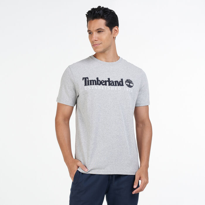Timberland Men's Outdoor Heritage Est.1973 T-Shirt Grey Timberland Men's Outdoor Heritage Est.1973 T-Shirt Grey image number 0