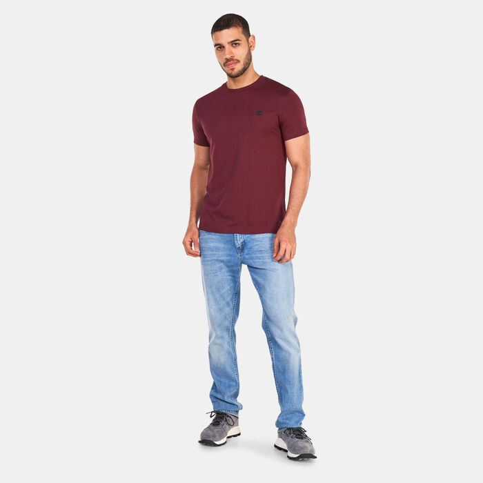 Timberland Men's Dunstan River Jersey Crew T-Shirt Red Timberland Men's Dunstan River Jersey Crew T-Shirt Red image number 2