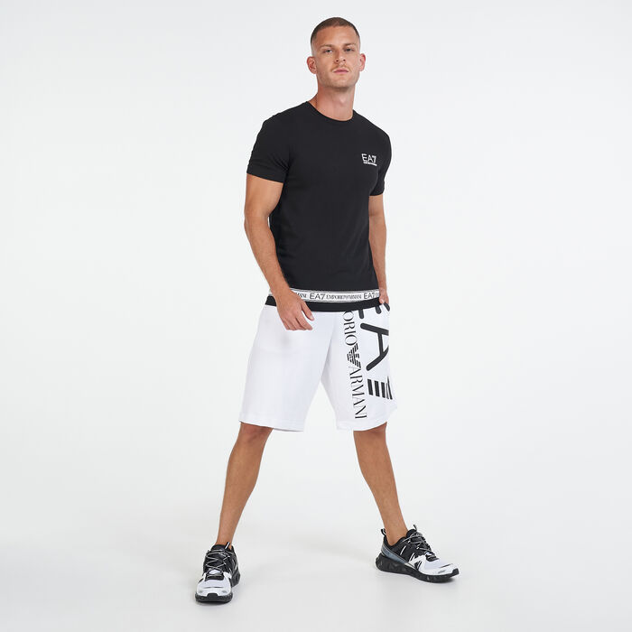 EA7 Emporio Armani Men's Logo Shorts White image number 2