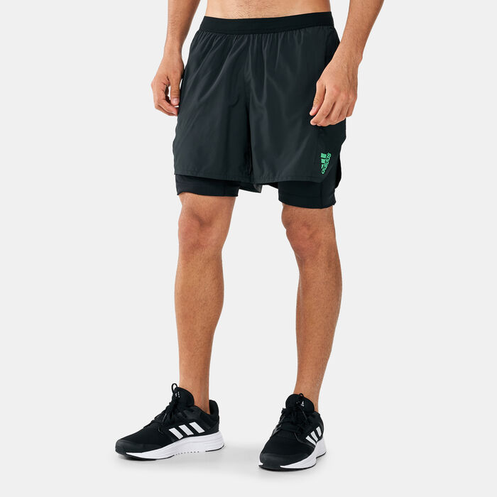 adidas Men's Adizero Two-In-One Shorts Black image number 0