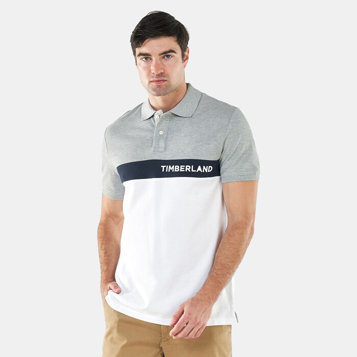 Timberland Men's Millers River Colour-Block Polo Shirt Grey Timberland Men's Millers River Colour-Block Polo Shirt Grey image number 0