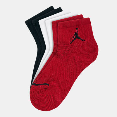 Jordan Kids Jumpman Quarter Socks (3 Pack) Red