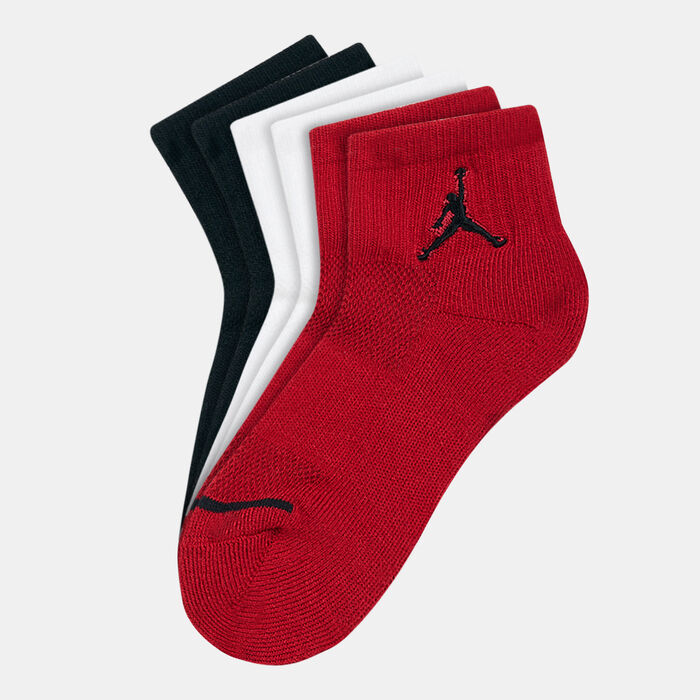 Jordan Kids Jumpman Quarter Socks (3 Pack) Red image number 0