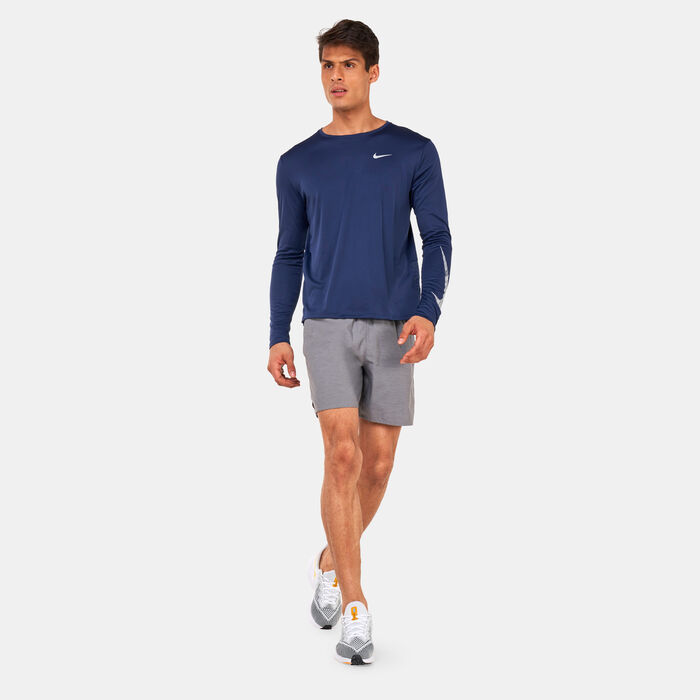 Nike Men's Dri-FIT Miler Run Division Long Sleeves Top Blue Nike Men's Dri-FIT Miler Run Division Long Sleeves Top Blue image number 2