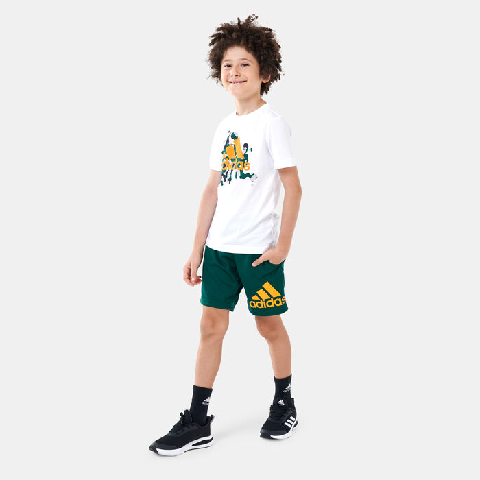 adidas Kids' Designed 2 Move Logo Shorts Green adidas Kids' Designed 2 Move Logo Shorts Green image number 2