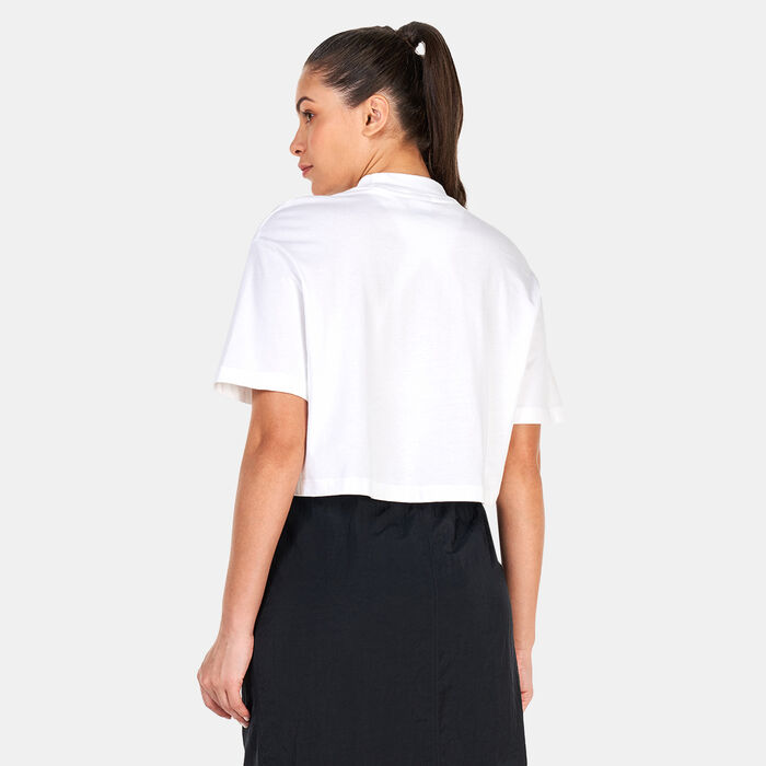 Nike Women's Sportswear Essential Boxy Mock-Neck Top White Nike Women's Sportswear Essential Boxy Mock-Neck Top White image number 1
