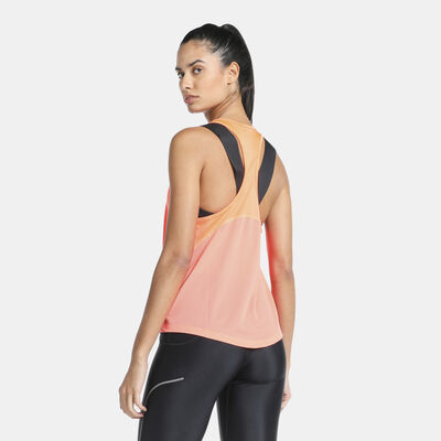 Nike Women's Miler Racer Tank Top Peach Nike Women's Miler Racer Tank Top Peach