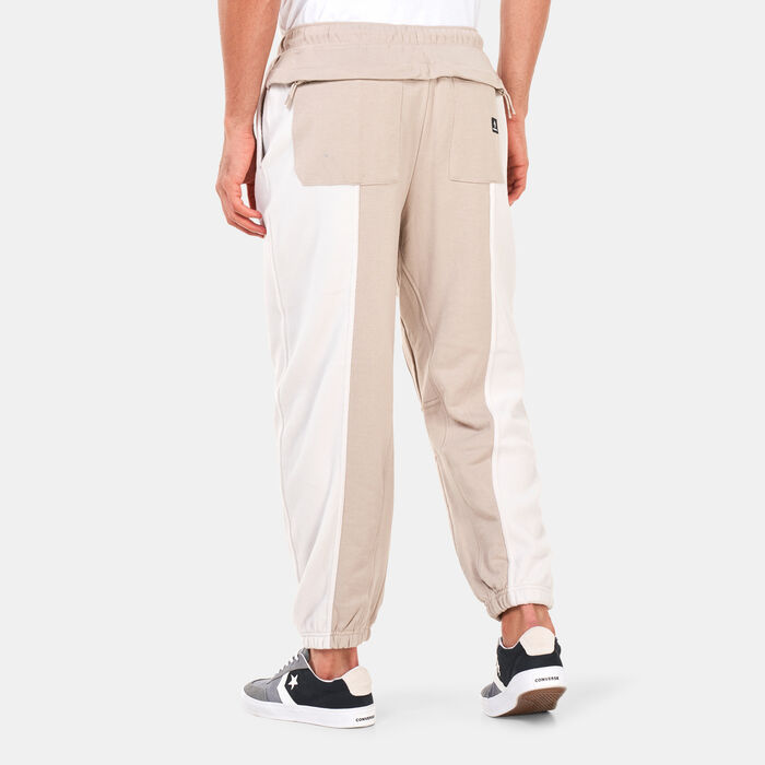 Converse Paneled Knit Joggers Brown Converse Paneled Knit Joggers Brown image number 1