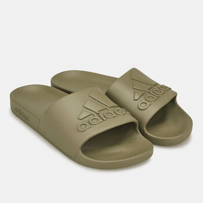 adidas Men's Adilette Aqua Slides Green adidas Men's Adilette Aqua Slides Green