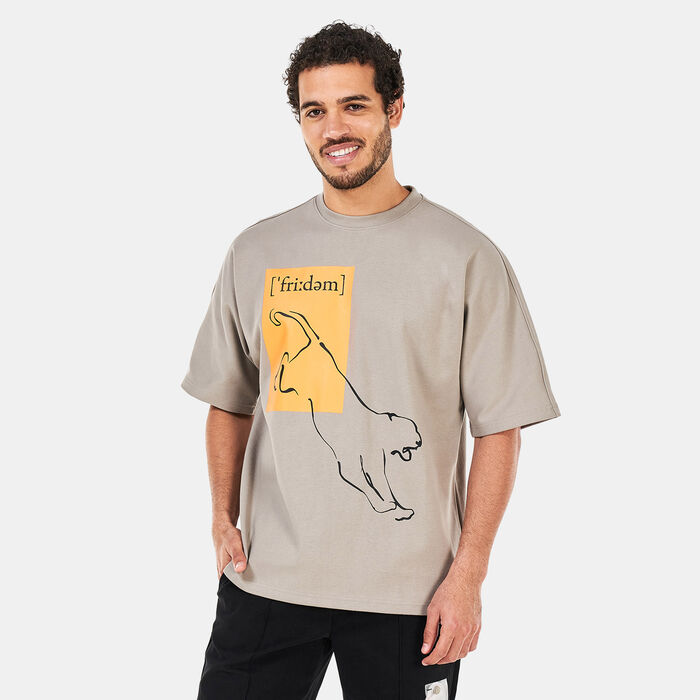 Tee Library Men's Oversized T-Shirt Beige image number 0
