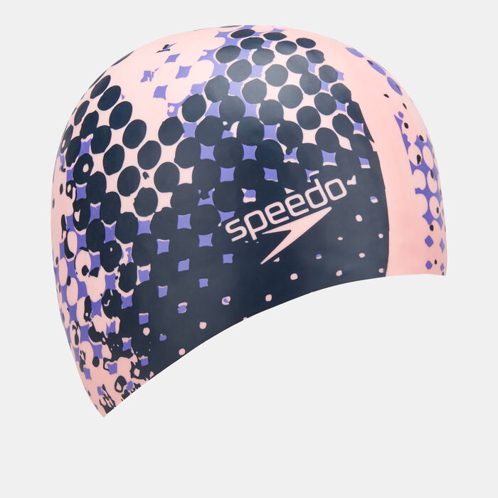 Speedo Long Hair Printed Swimming Cap Pink image number 0