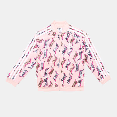 adidas Originals Kids' Allover Print Superstar Jacket (Older Kids) Pink adidas Originals Kids' Allover Print Superstar Jacket (Older Kids) Pink