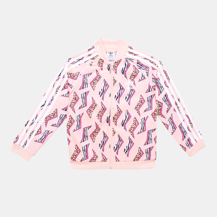 adidas Originals Kids' Allover Print Superstar Jacket (Older Kids) Pink adidas Originals Kids' Allover Print Superstar Jacket (Older Kids) Pink image number 0